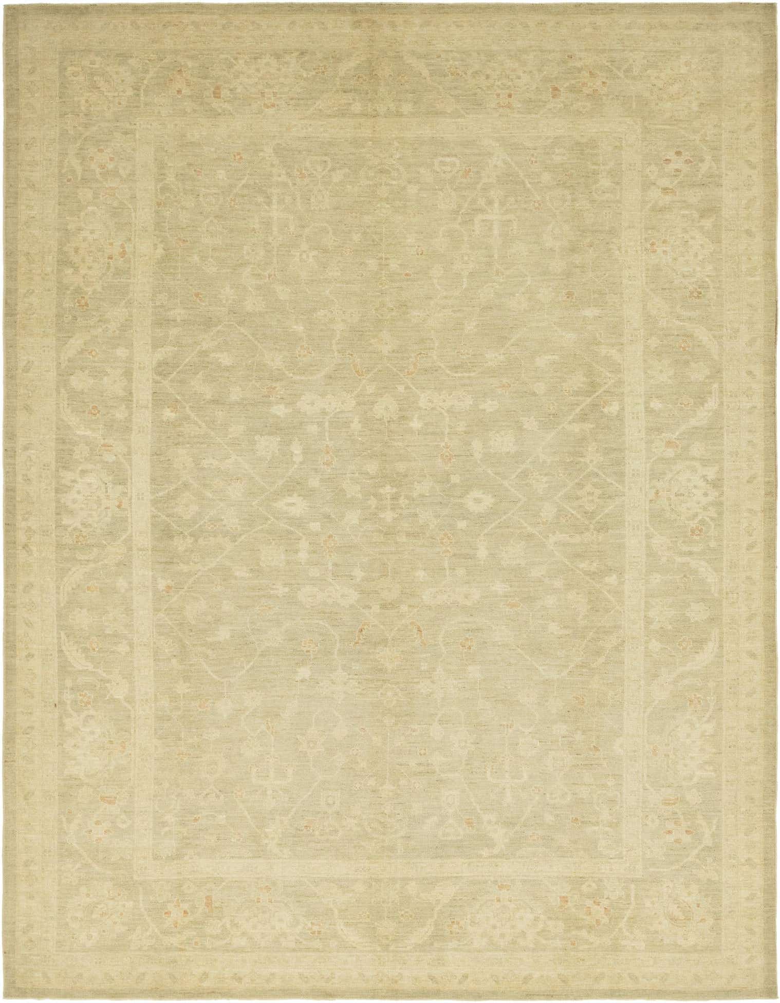 10' 3 x 13' 9 Hand Knotted Peshawar Ziegler Wool Rug