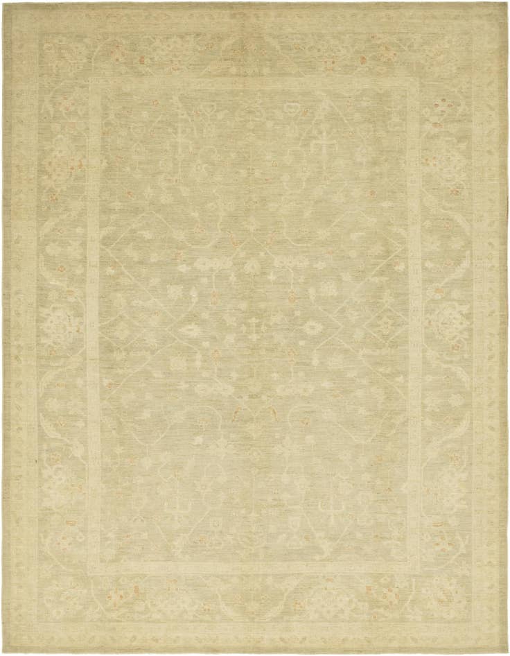 Detail image of 10' 3 x 13' 9 Hand Knotted Peshawar Ziegler Wool Rug