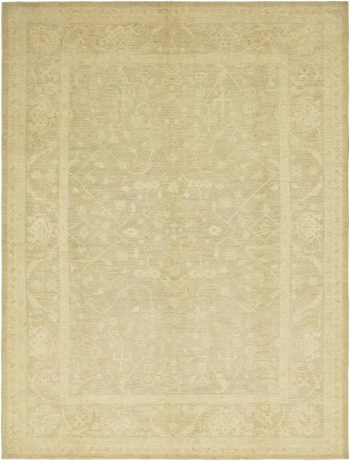 Detail image of 10' 3 x 13' 9 Hand Knotted Peshawar Ziegler Wool Rug