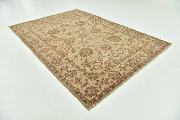 Detail image of 6' 10 x 9' 10 Hand Knotted Peshawar Ziegler Rug