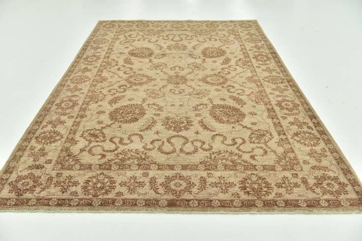 Detail image of 6' 10 x 9' 10 Hand Knotted Peshawar Ziegler Rug