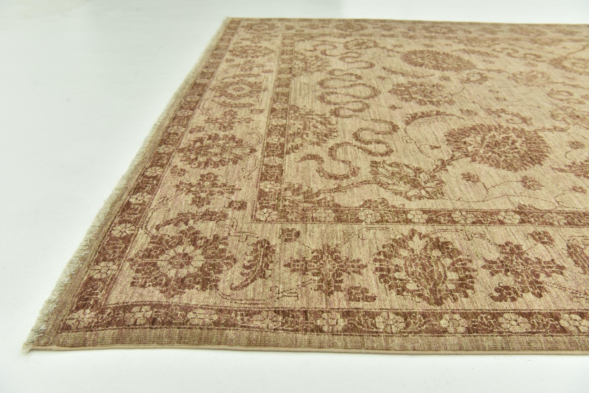6' 10 x 9' 10 Hand Knotted Peshawar Ziegler Rug