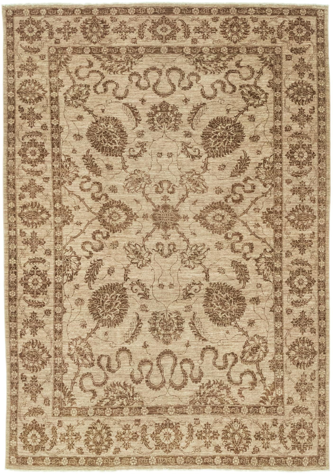 6' 10 x 9' 10 Hand Knotted Peshawar Ziegler Rug