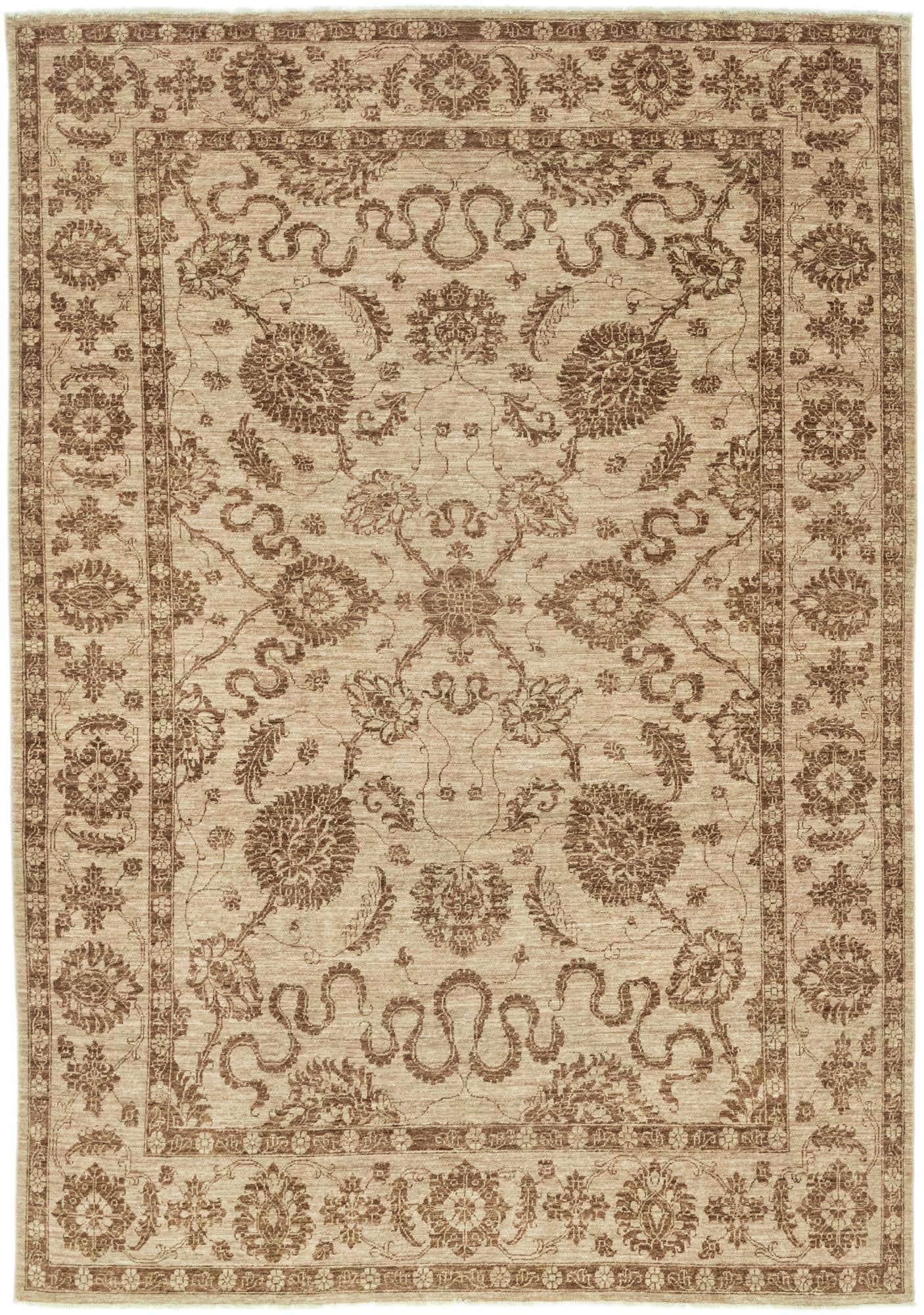 6' 10 x 9' 10 Hand Knotted Peshawar Ziegler Rug