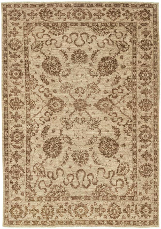 Detail image of 6' 10 x 9' 10 Hand Knotted Peshawar Ziegler Rug
