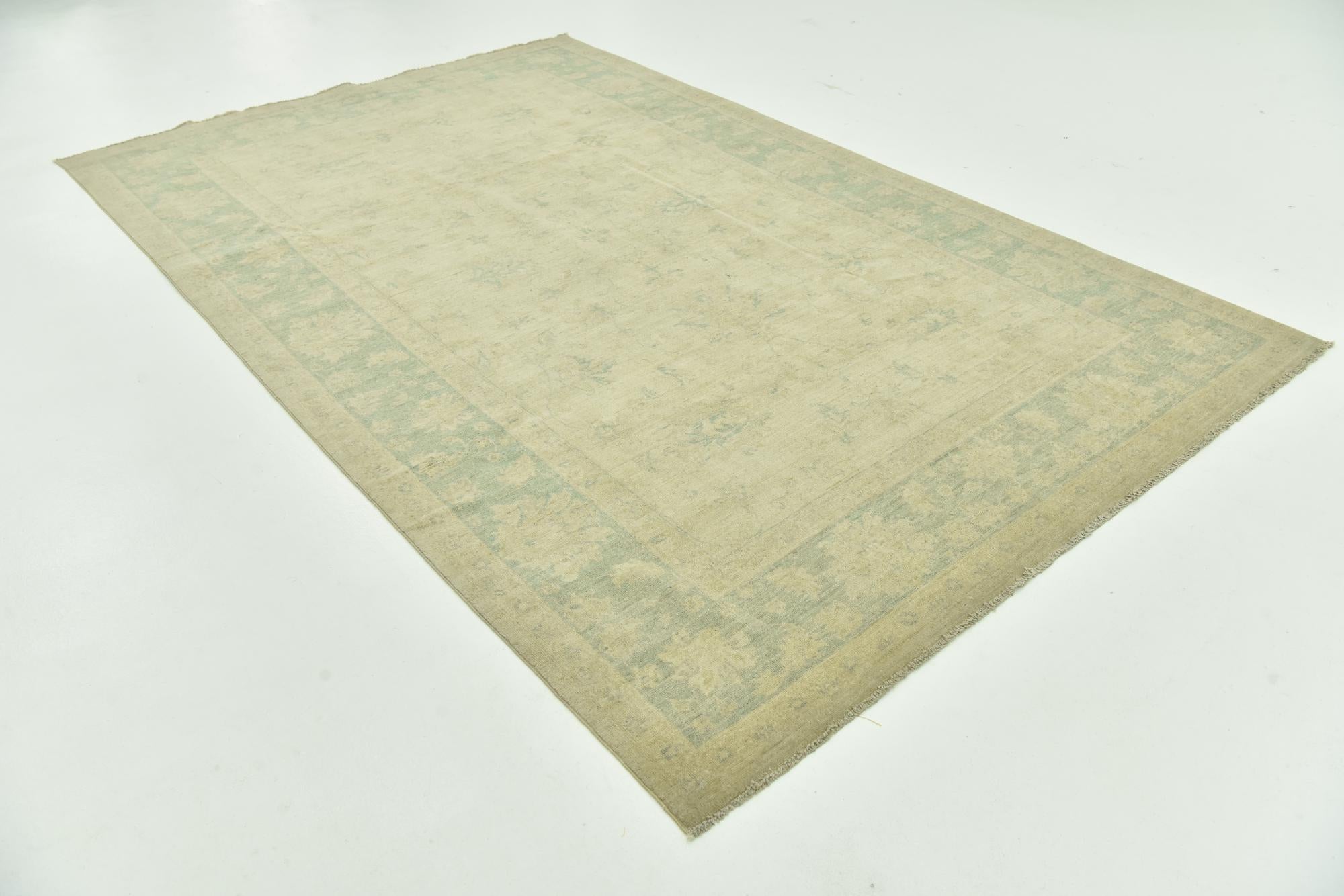 6' 3 x 10' Hand Knotted Peshawar Ziegler Rug