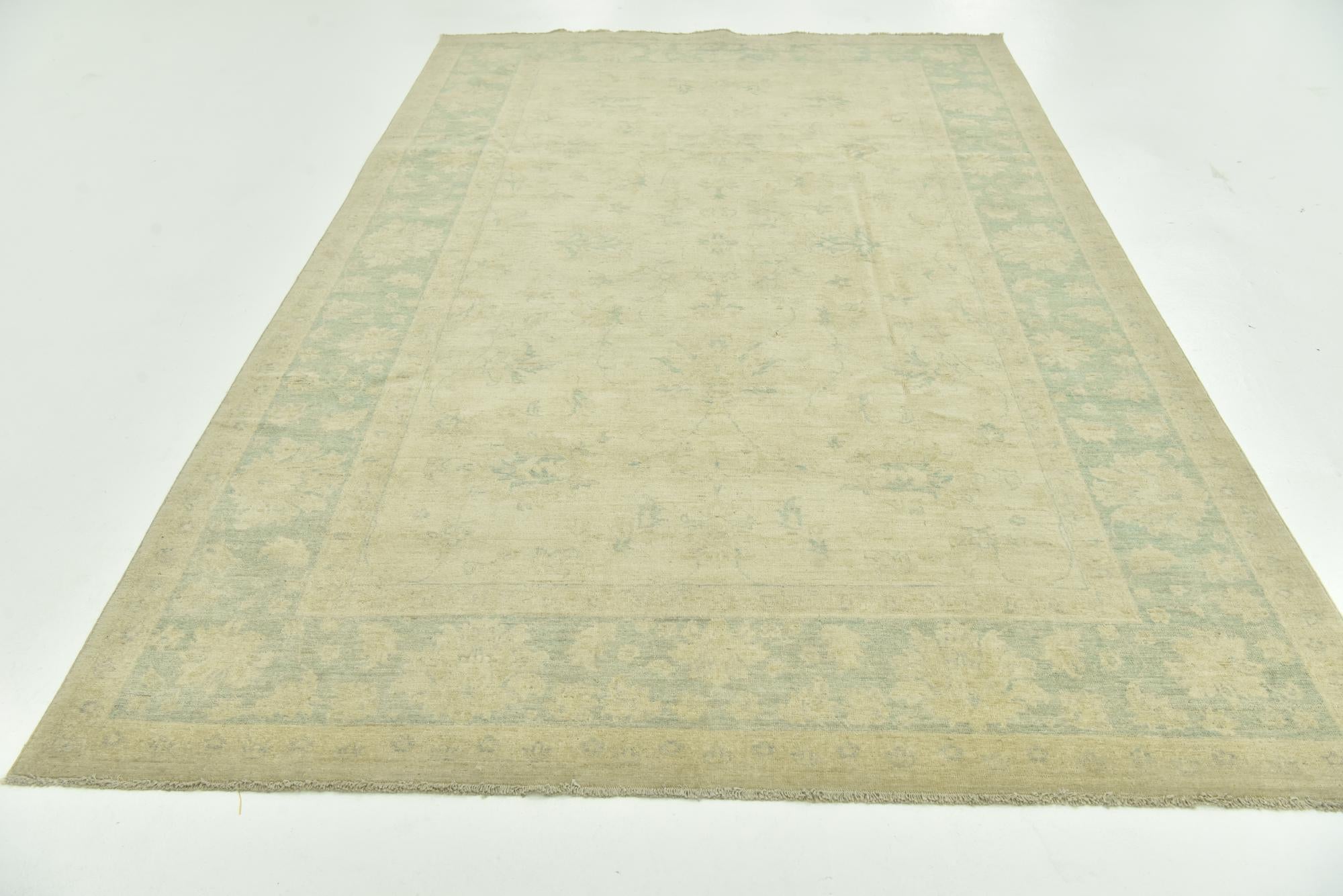 6' 3 x 10' Hand Knotted Peshawar Ziegler Rug