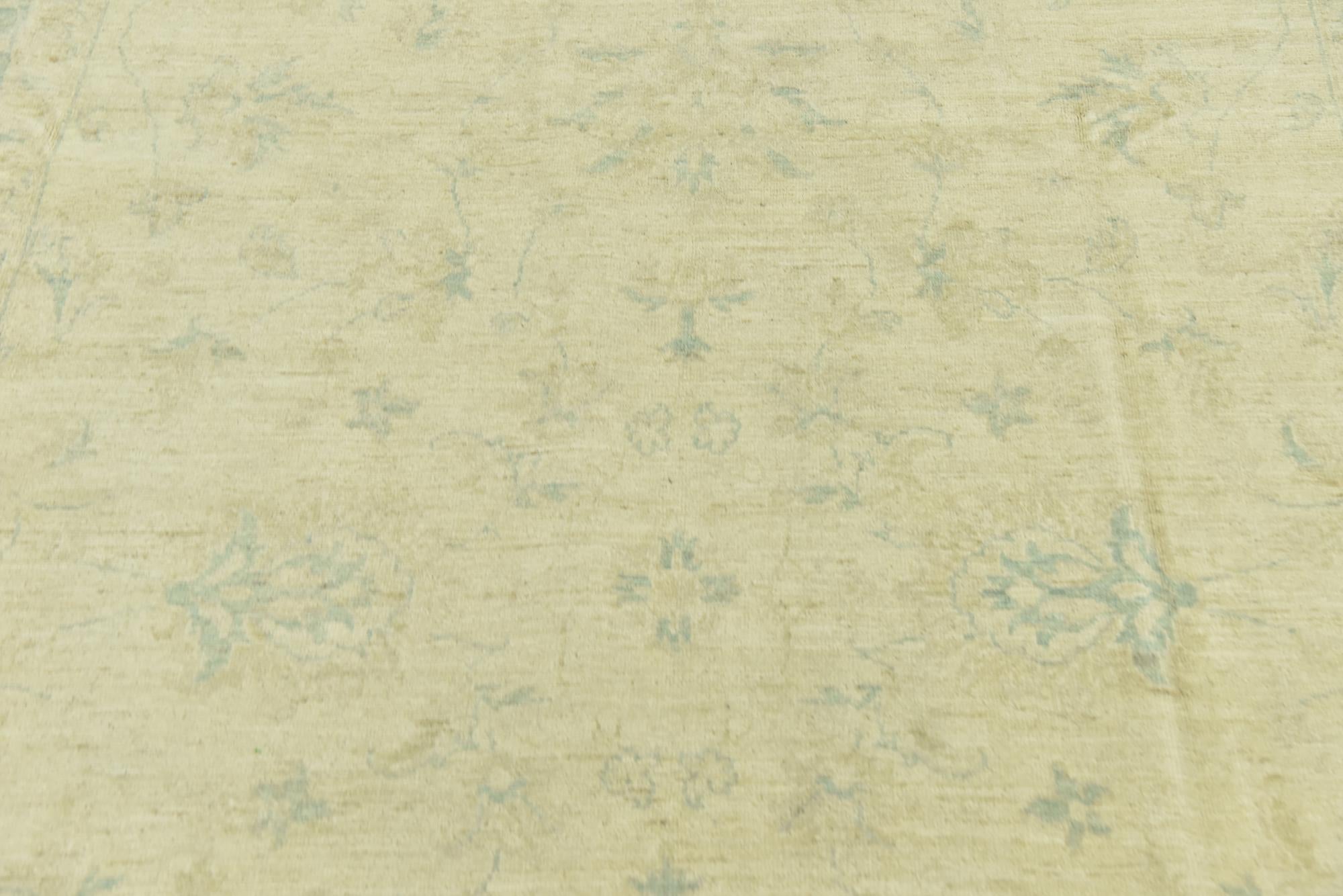 6' 3 x 10' Hand Knotted Peshawar Ziegler Rug