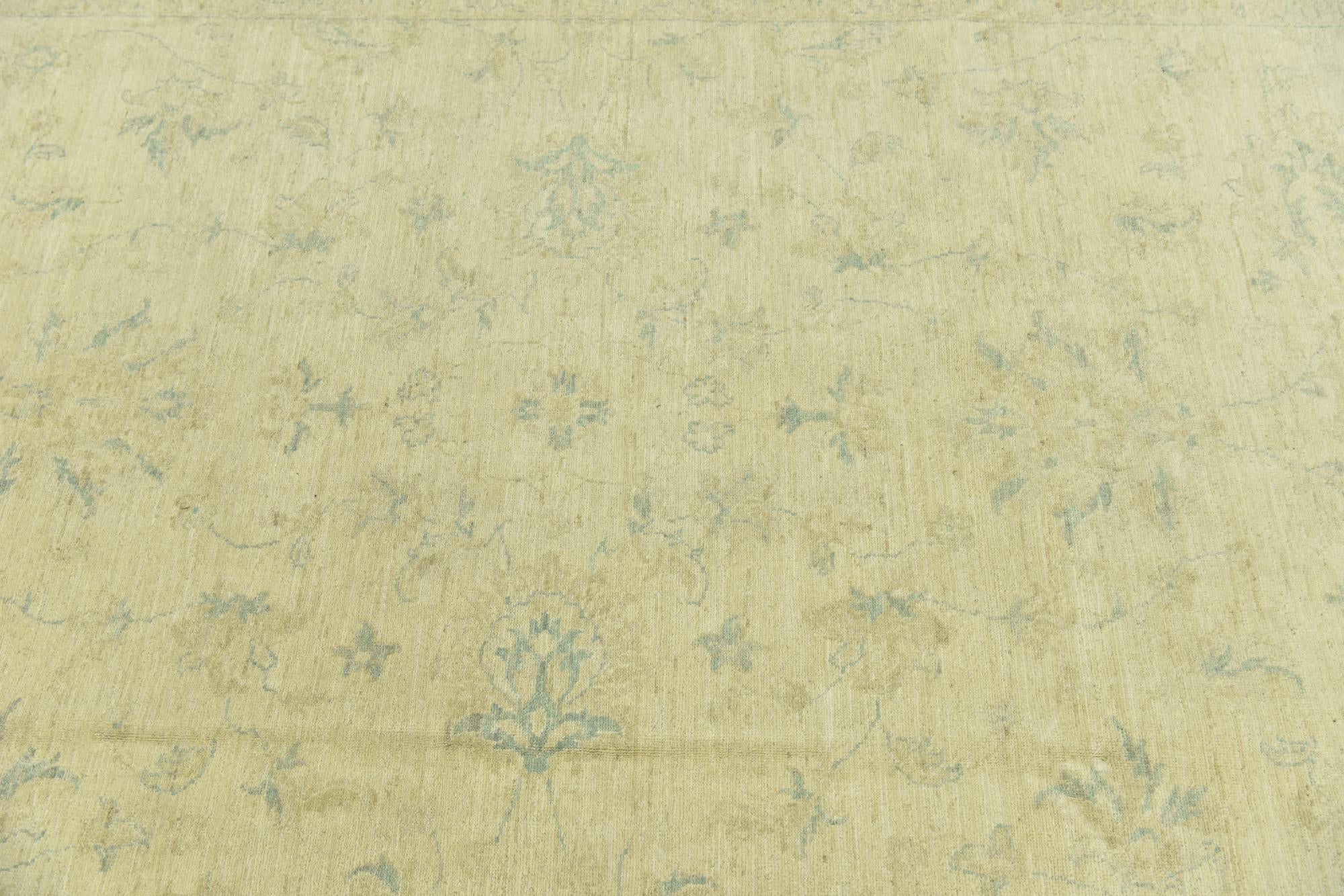 6' 3 x 10' Hand Knotted Peshawar Ziegler Rug