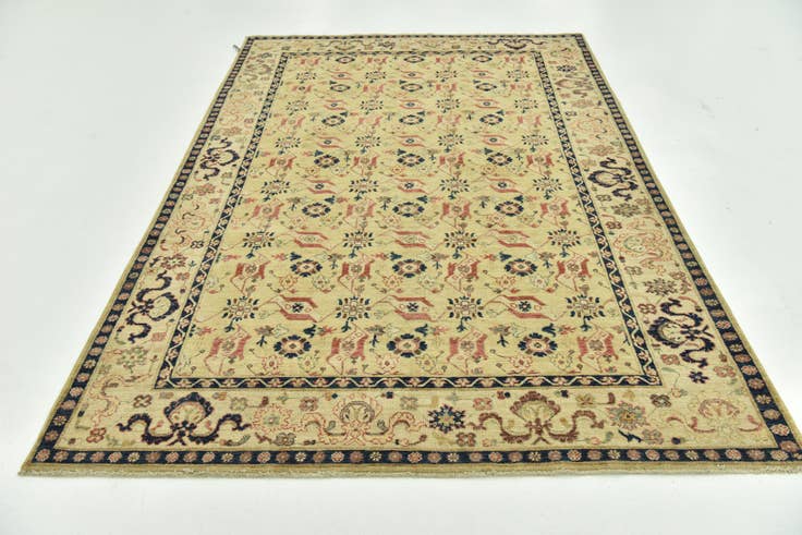 Detail image of 5' 10 x 8' 9 Hand Knotted Peshawar Ziegler Rug