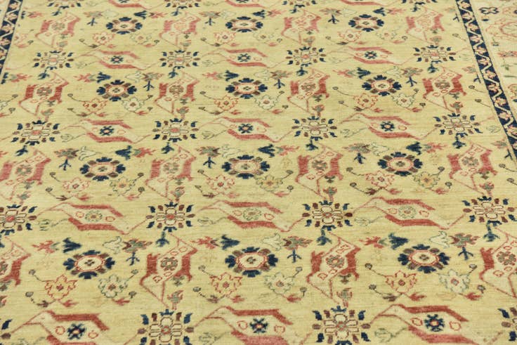 Detail image of 5' 10 x 8' 9 Hand Knotted Peshawar Ziegler Rug