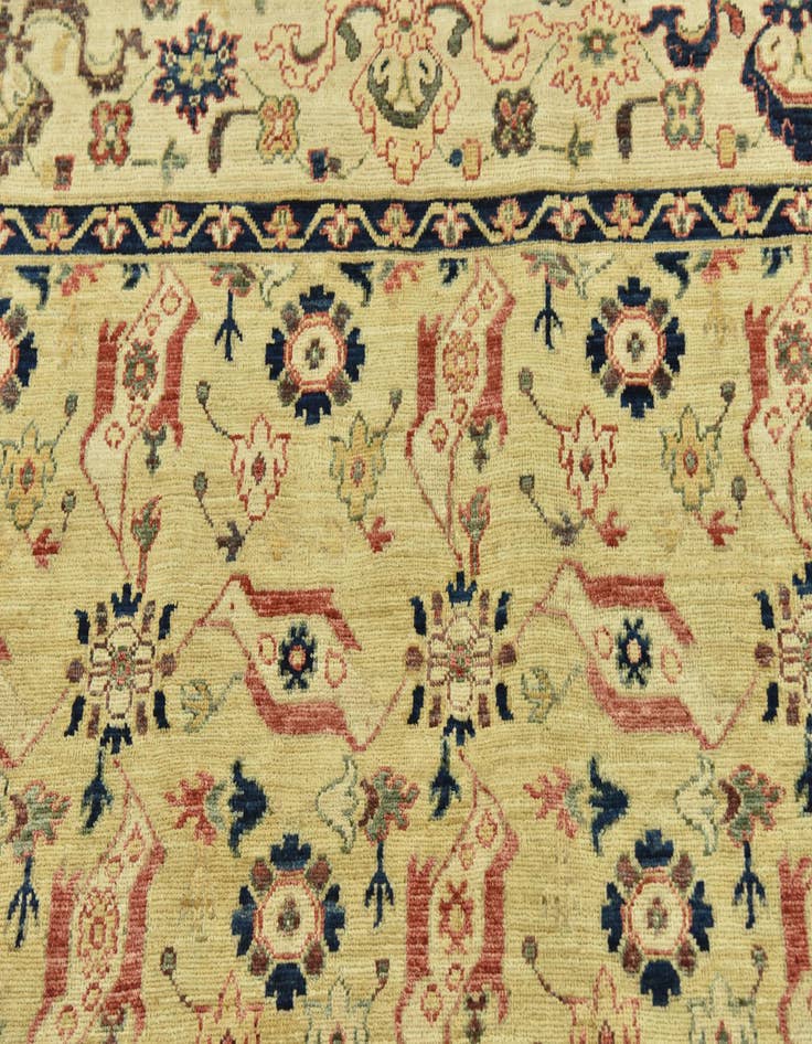 Detail image of 5' 10 x 8' 9  Hand Knotted Peshawar Ziegler Rug