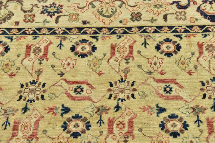 5' 10 x 8' 9 Hand Knotted Peshawar Ziegler Rug