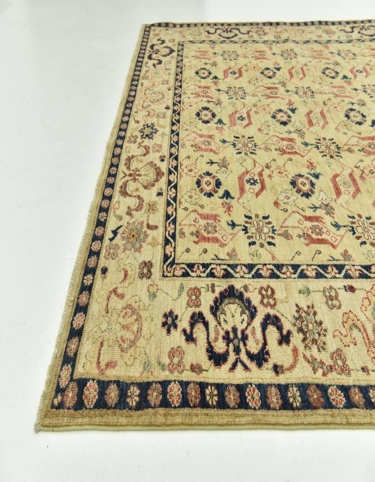 Detail image of 5' 10 x 8' 9  Hand Knotted Peshawar Ziegler Rug