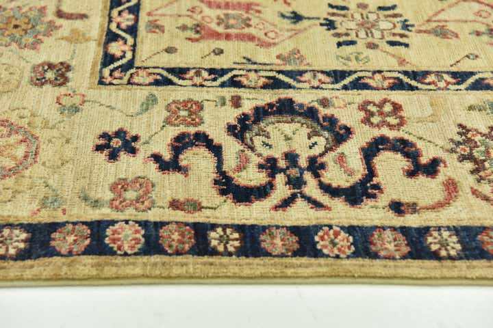 5' 10 x 8' 9 Hand Knotted Peshawar Ziegler Rug