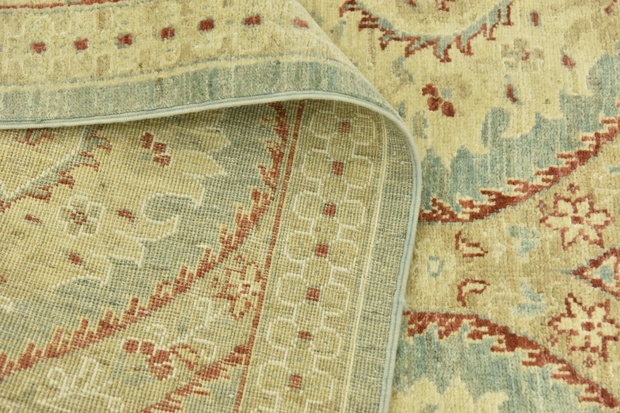 195cm x 290cm Hand Knotted Peshawar Ziegler Rug