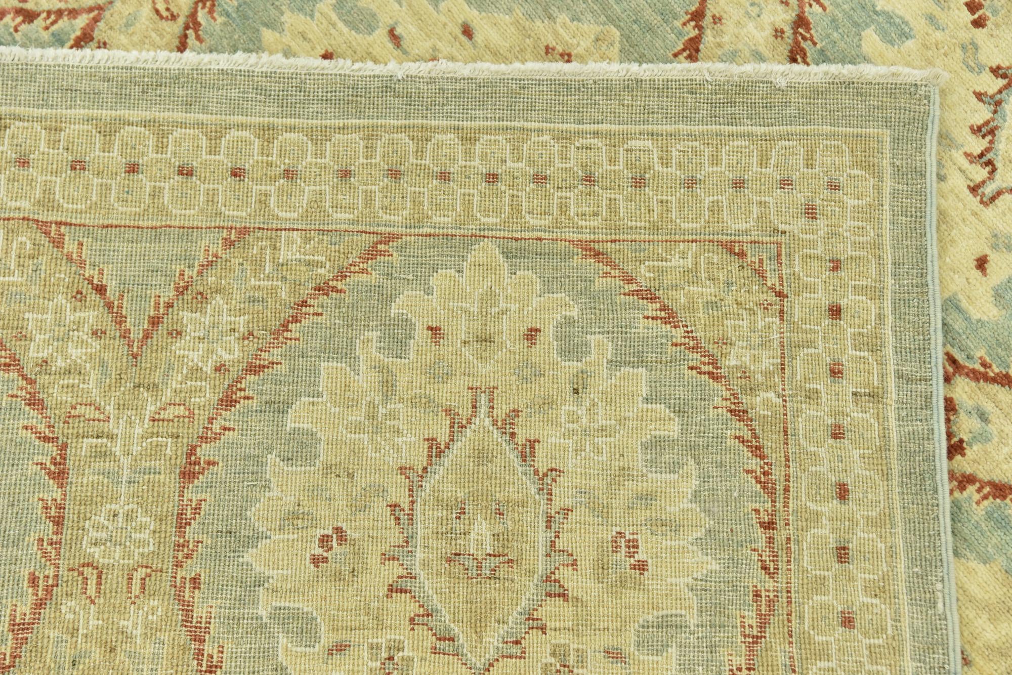 195cm x 290cm Hand Knotted Peshawar Ziegler Rug