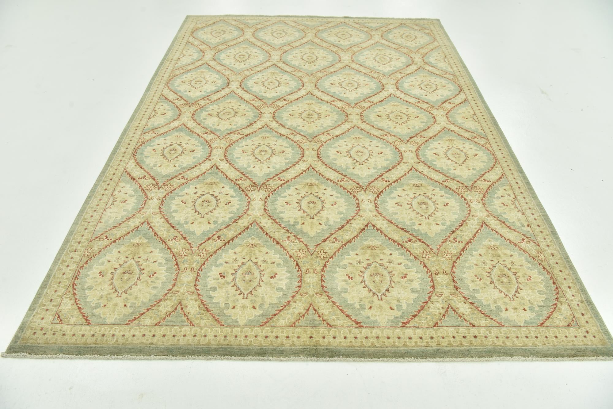 195cm x 290cm Hand Knotted Peshawar Ziegler Rug