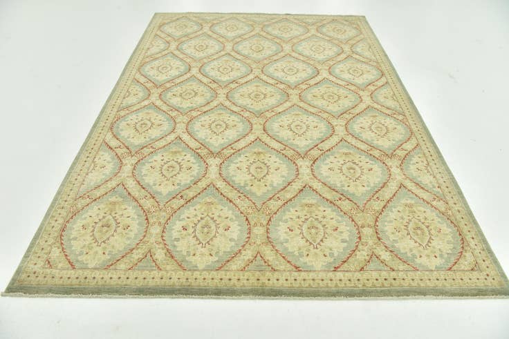 Detail image of 6' 5 x 9' 7 Hand Knotted Peshawar Ziegler Rug
