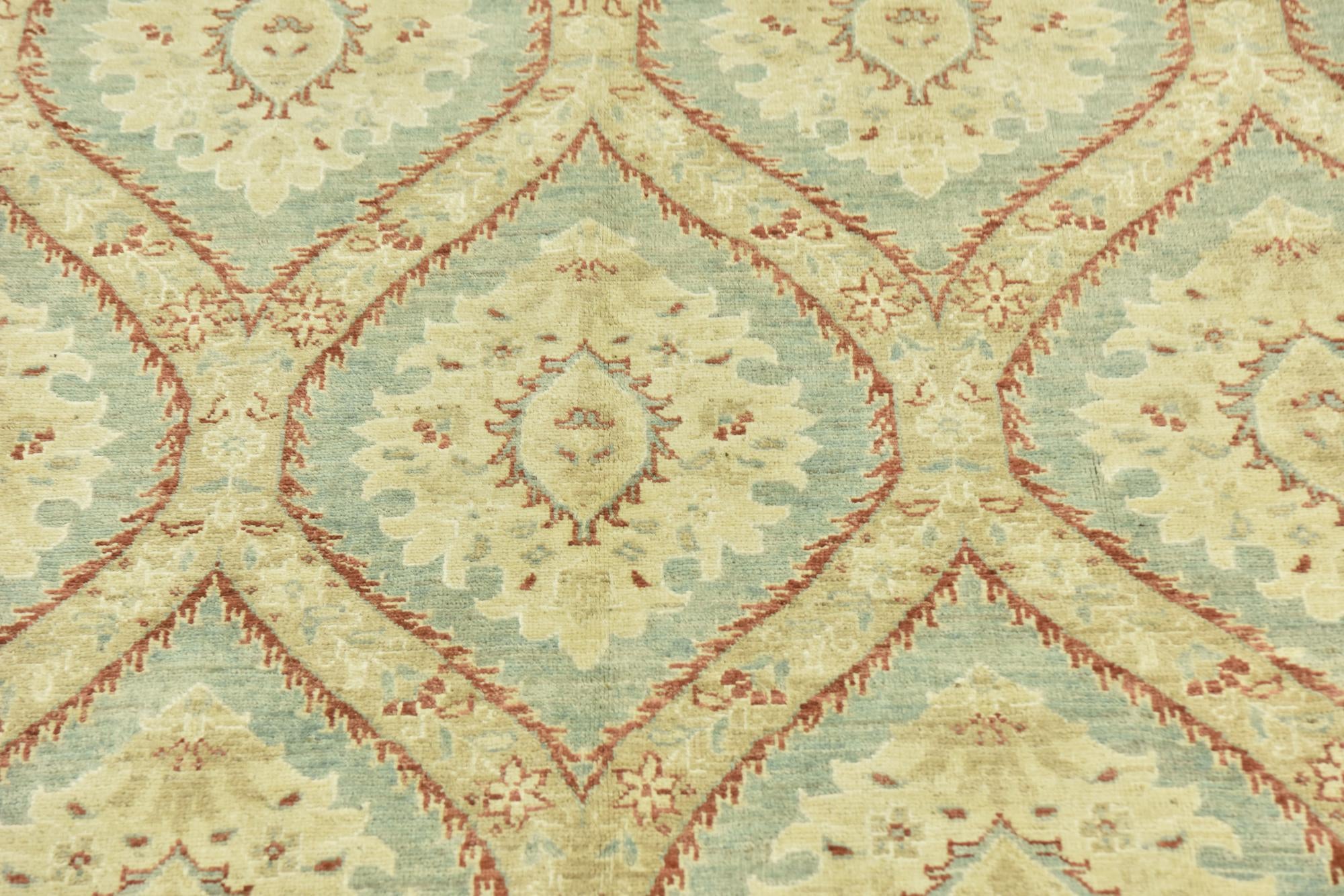195cm x 290cm Hand Knotted Peshawar Ziegler Rug