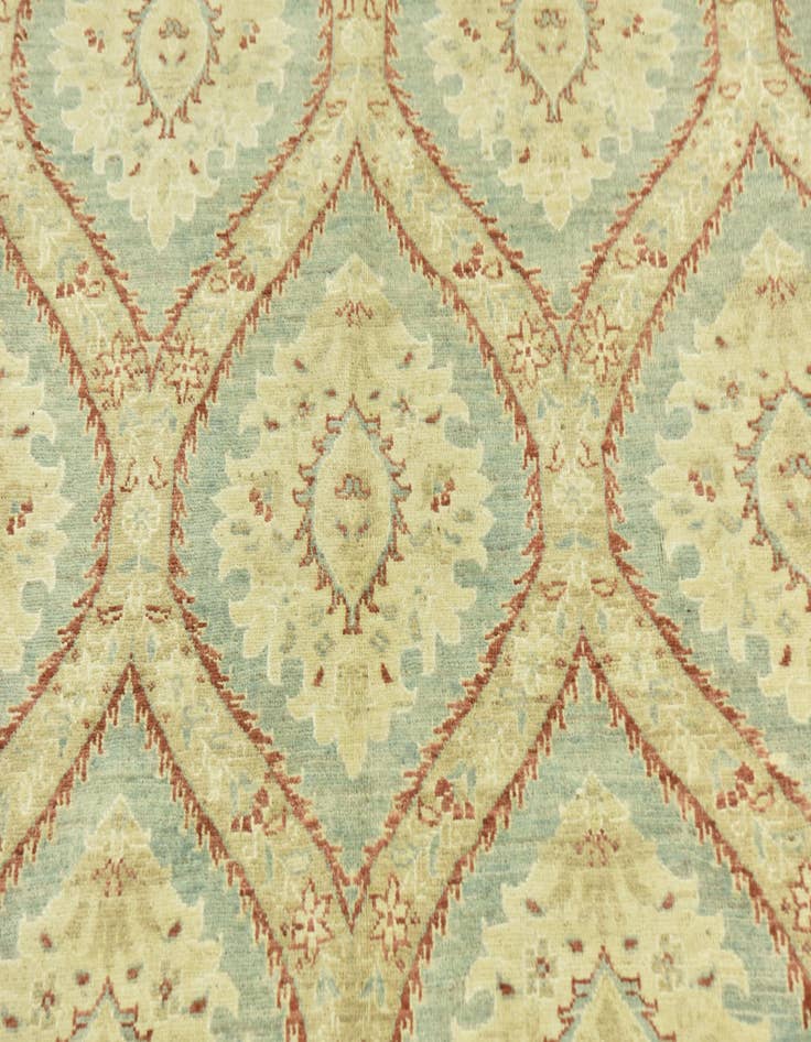 Detail image of 6' 5 x 9' 7  Hand Knotted Peshawar Ziegler Rug