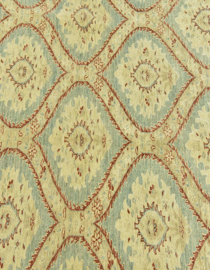 Detail image of 6' 5 x 9' 7  Hand Knotted Peshawar Ziegler Rug