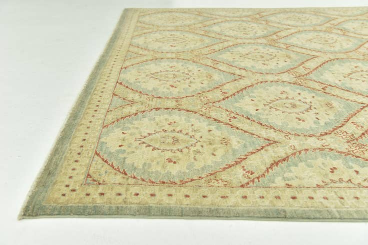 Detail image of 6' 5 x 9' 7 Hand Knotted Peshawar Ziegler Rug