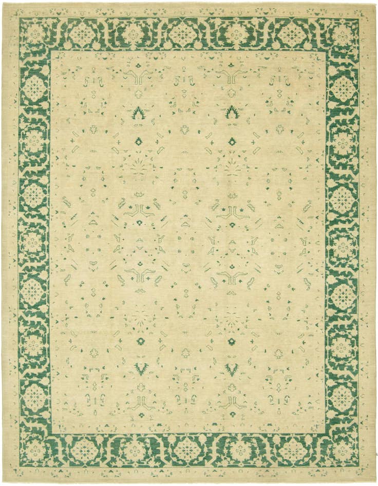 Detail image of 8' 10 x 11' 9 Hand Knotted Peshawar Ziegler Rug