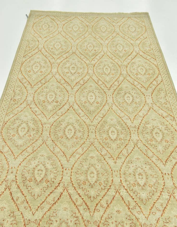 Detail image of 6' 8 x 9' 5  Hand Knotted Peshawar Ziegler Rug