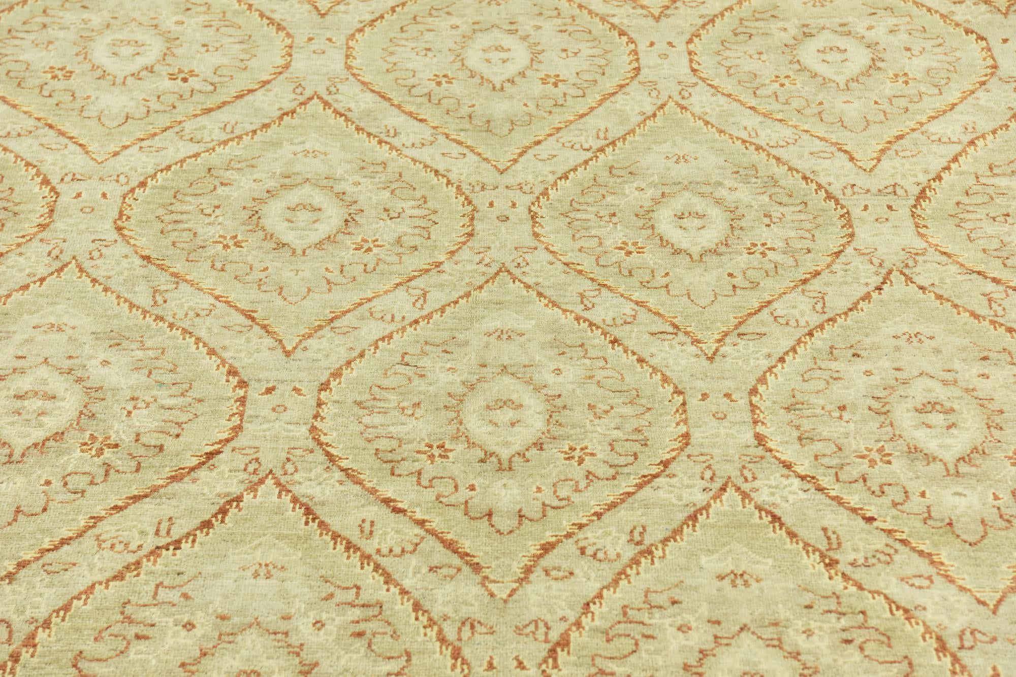 6' 8 x 9' 5 Hand Knotted Peshawar Ziegler Rug