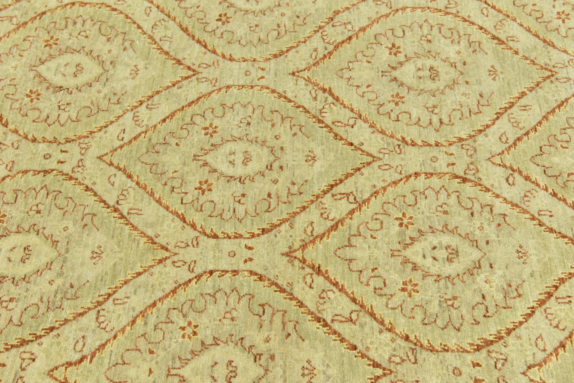 6' 8 x 9' 5 Hand Knotted Peshawar Ziegler Rug