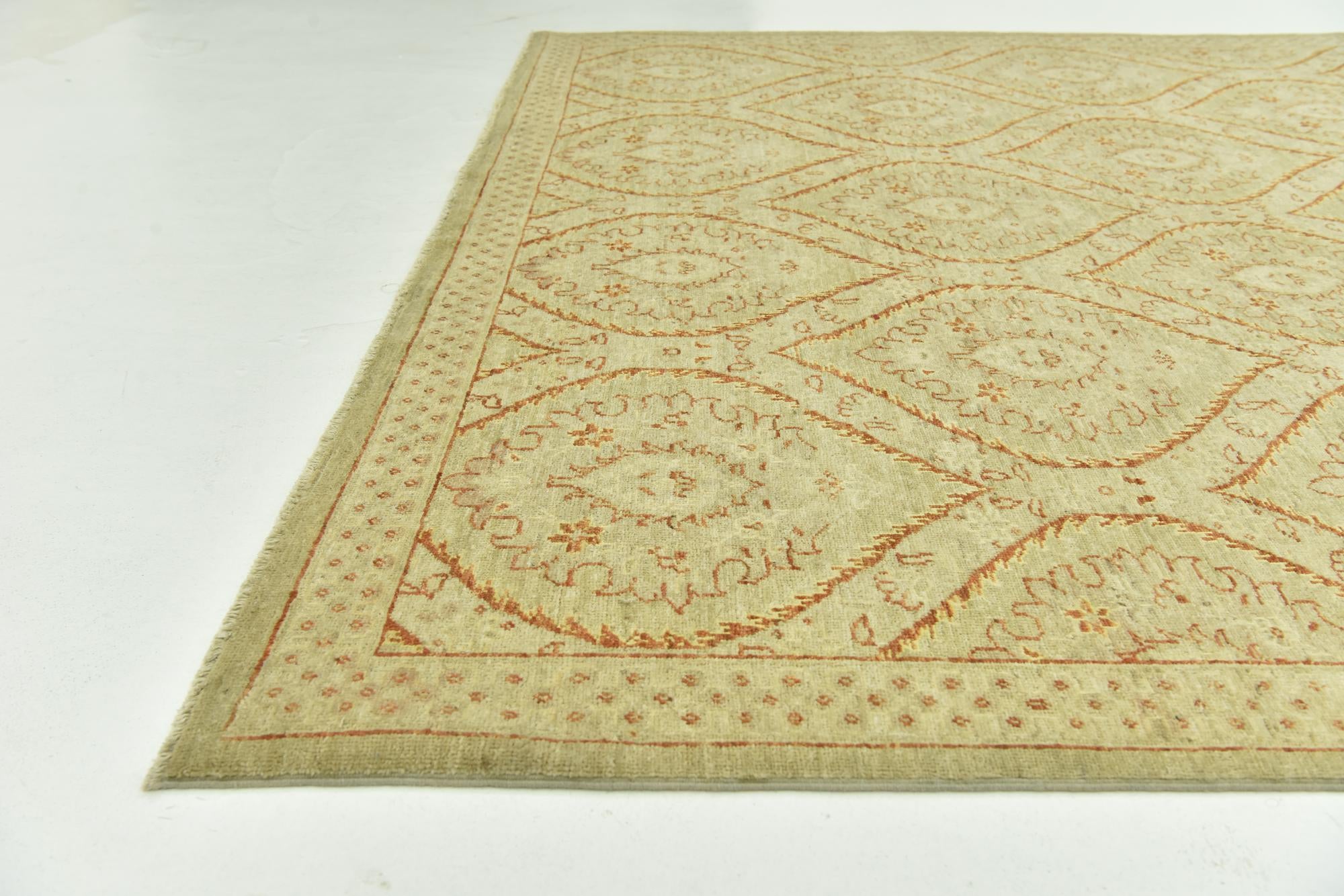 6' 8 x 9' 5 Hand Knotted Peshawar Ziegler Rug