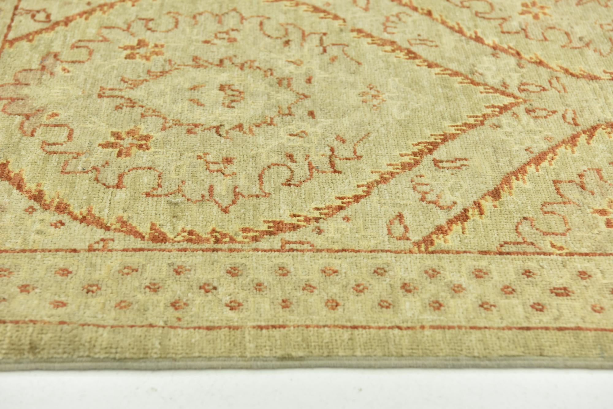 6' 8 x 9' 5 Hand Knotted Peshawar Ziegler Rug
