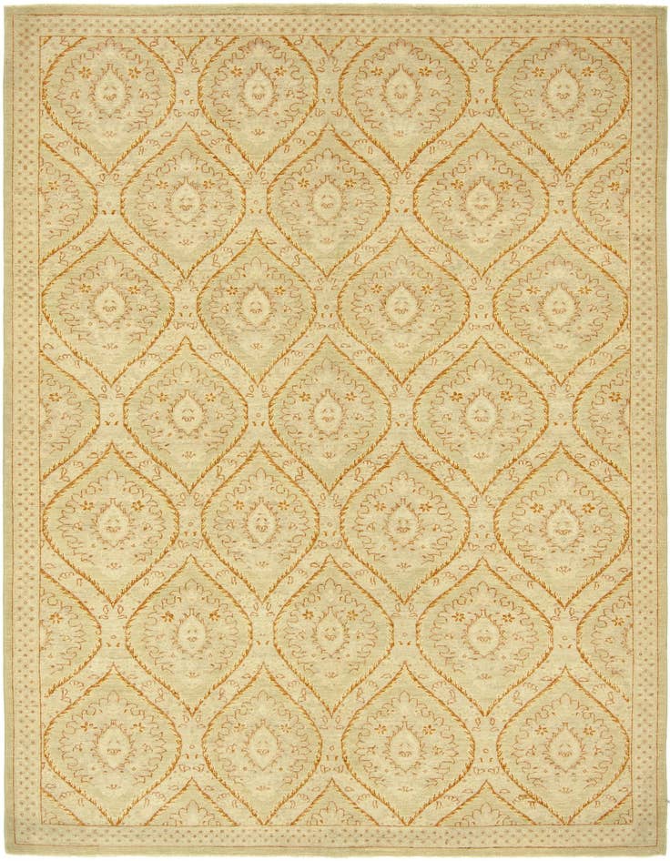 Detail image of 6' 8 x 9' 5 Hand Knotted Peshawar Ziegler Rug