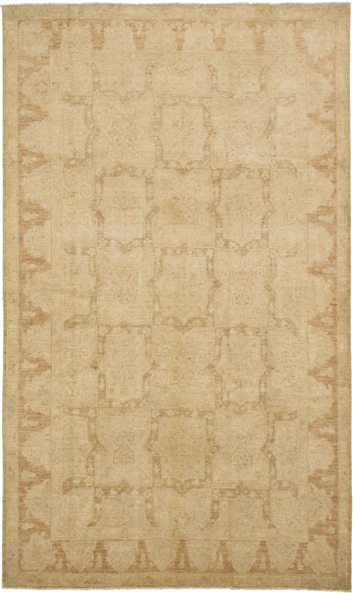 5' 10 x 10' Hand Knotted Peshawar Ziegler Rug