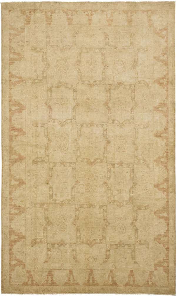 5' 10 x 10' Hand Knotted Peshawar Ziegler Rug