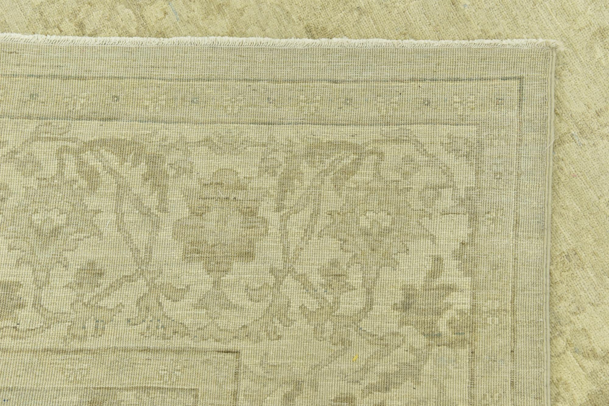 8' 2 x 10' Hand Knotted Peshawar Ziegler Rug