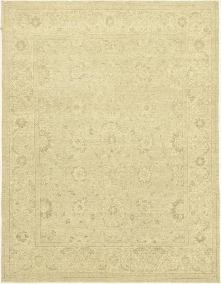 Detail image of 8' 2 x 10' Hand Knotted Peshawar Ziegler Rug