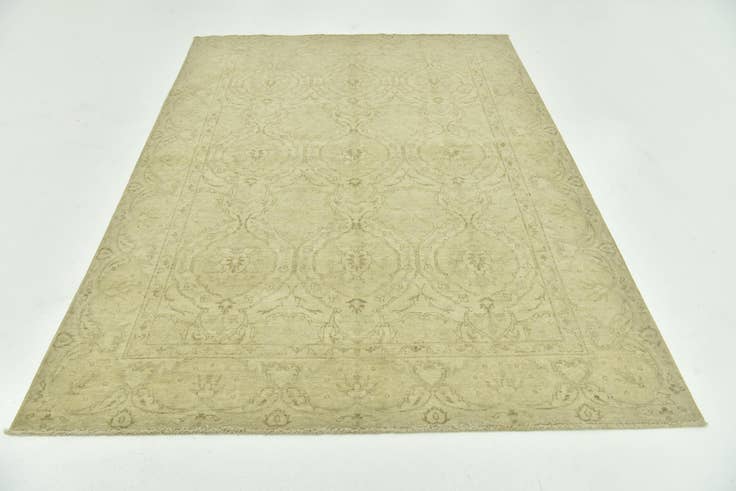 Detail image of 5' 7 x 7' 9 Hand Knotted Peshawar Ziegler Wool Rug