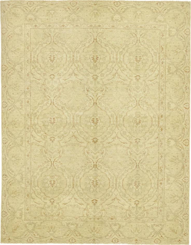 Detail image of 5' 7 x 7' 9 Hand Knotted Peshawar Ziegler Wool Rug