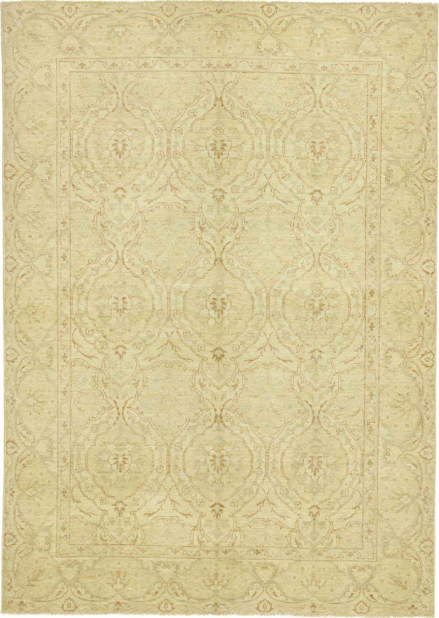 5' 7 x 7' 9 Hand Knotted Peshawar Ziegler Wool Rug