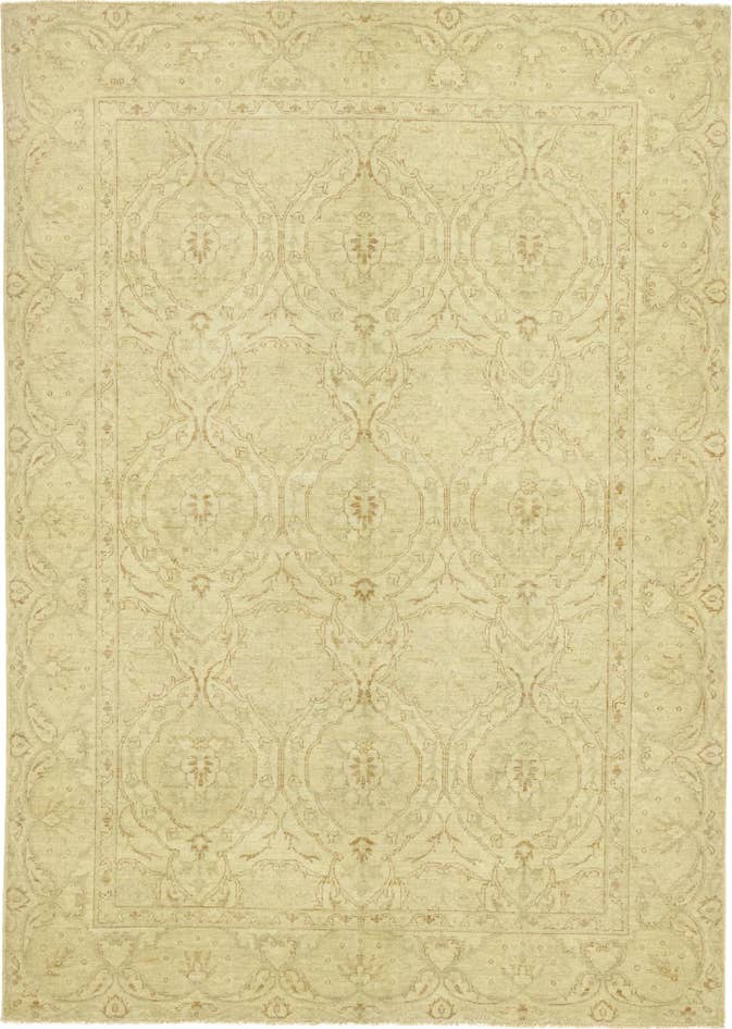 Detail image of 5' 7 x 7' 9 Hand Knotted Peshawar Ziegler Wool Rug