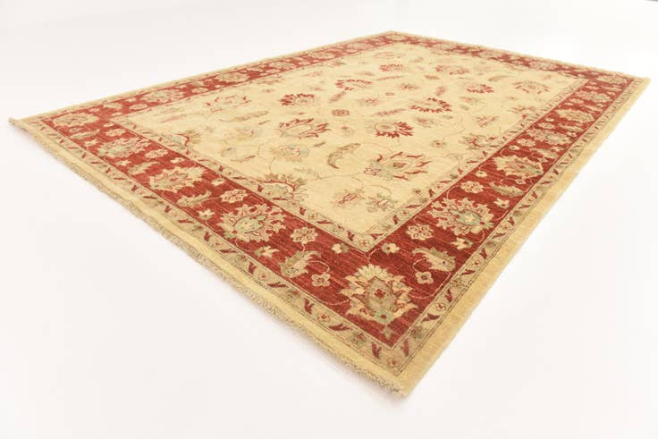 Detail image of 6' 8 x 9' 7 Hand Knotted Peshawar Ziegler Rug