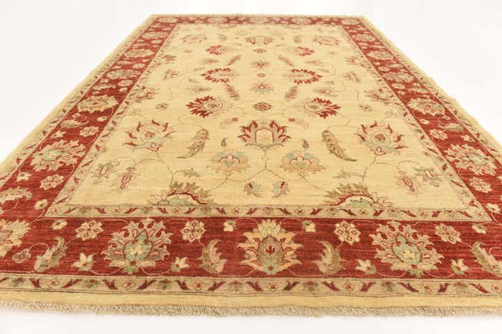 6' 8 x 9' 7 Hand Knotted Peshawar Ziegler Rug