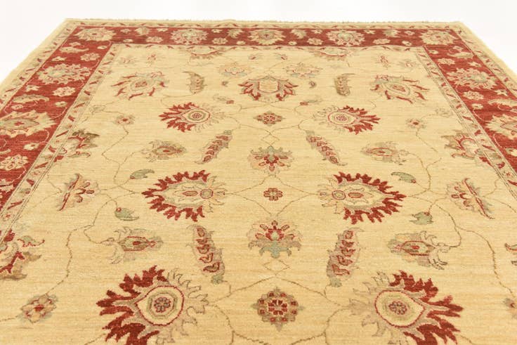 Detail image of 6' 8 x 9' 7 Hand Knotted Peshawar Ziegler Rug