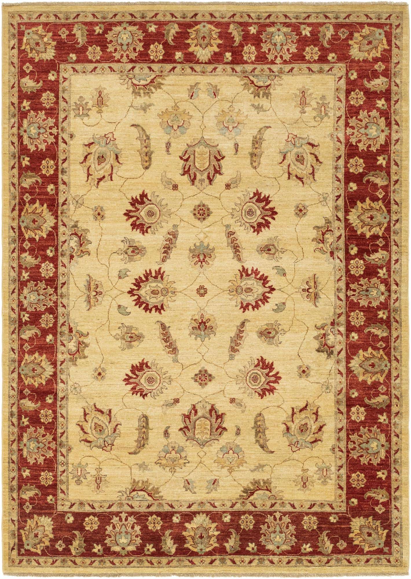 6' 8 x 9' 7 Hand Knotted Peshawar Ziegler Rug