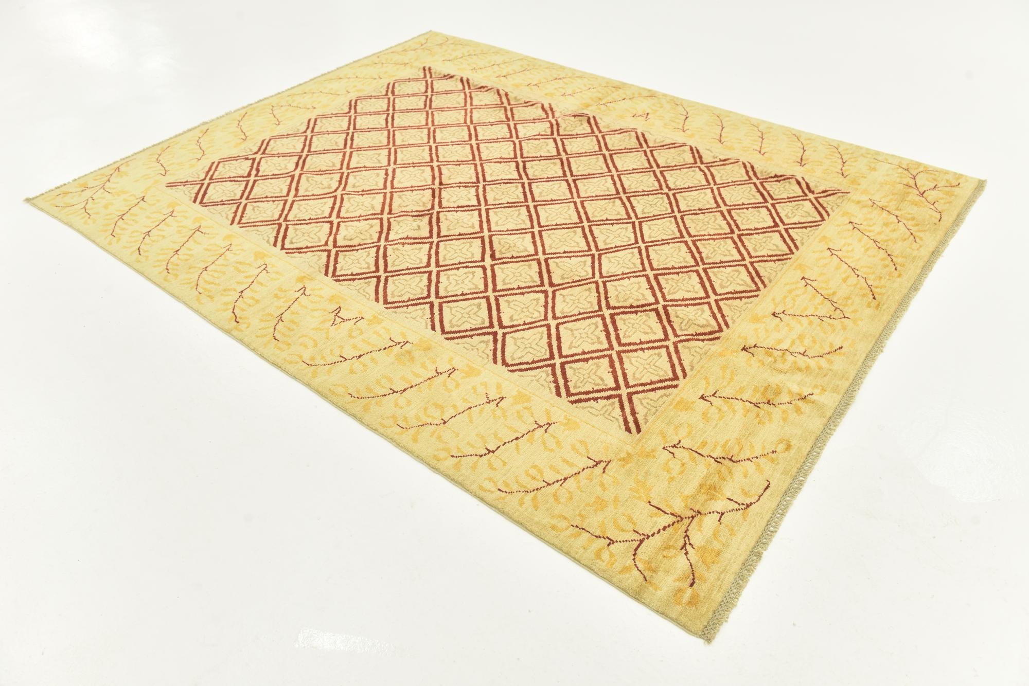 6' 5 x 8' 4 Hand Knotted Peshawar Ziegler Rug