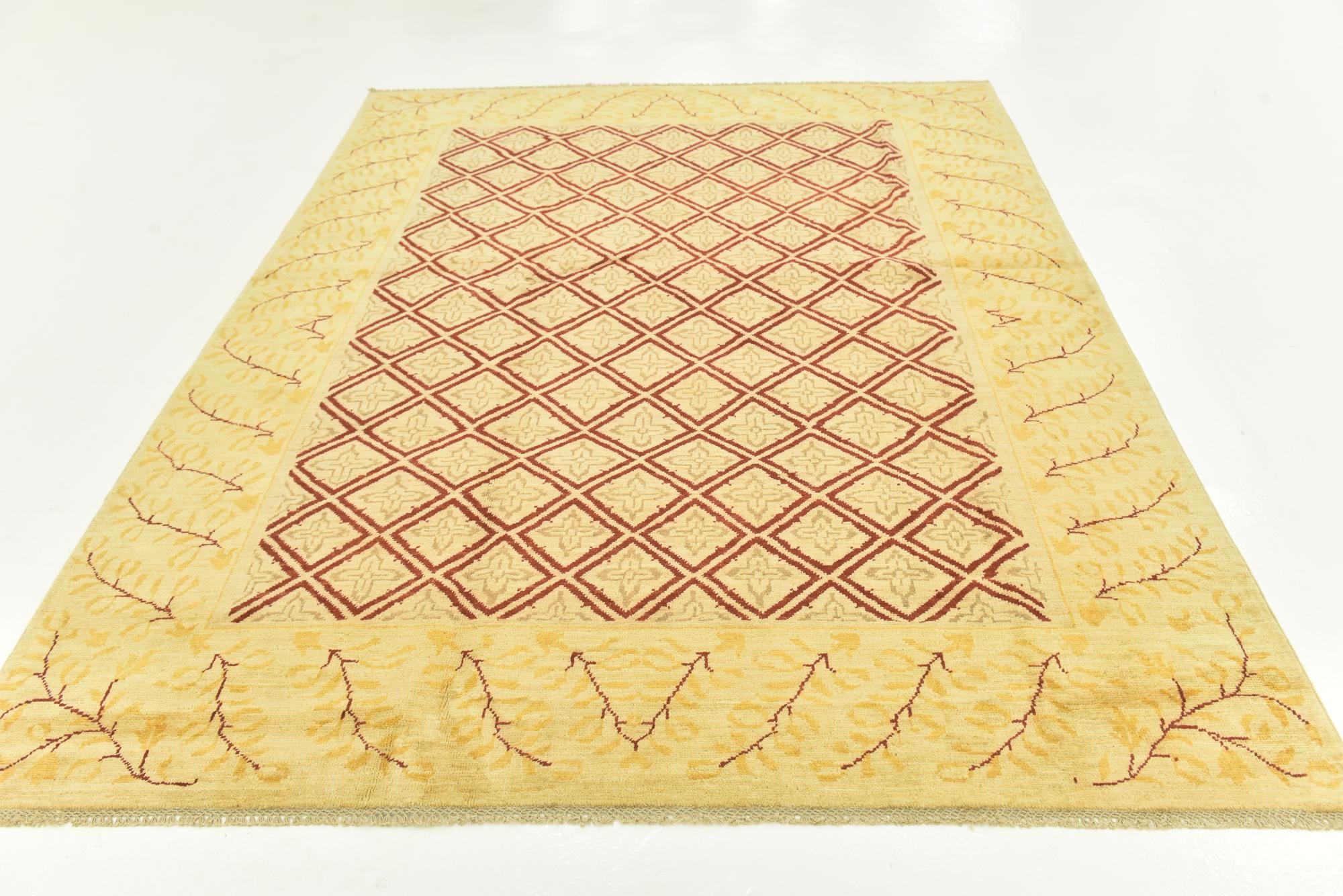 6' 5 x 8' 4 Hand Knotted Peshawar Ziegler Rug