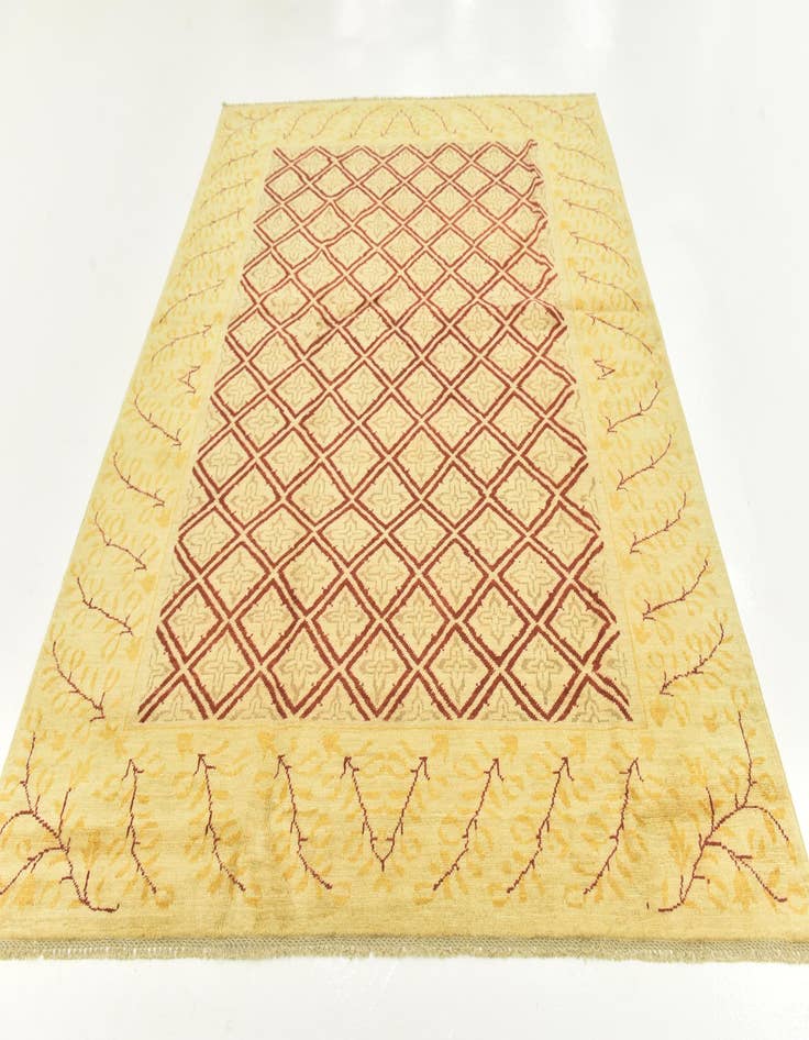 Detail image of 6' 5 x 8' 4  Hand Knotted Peshawar Ziegler Rug