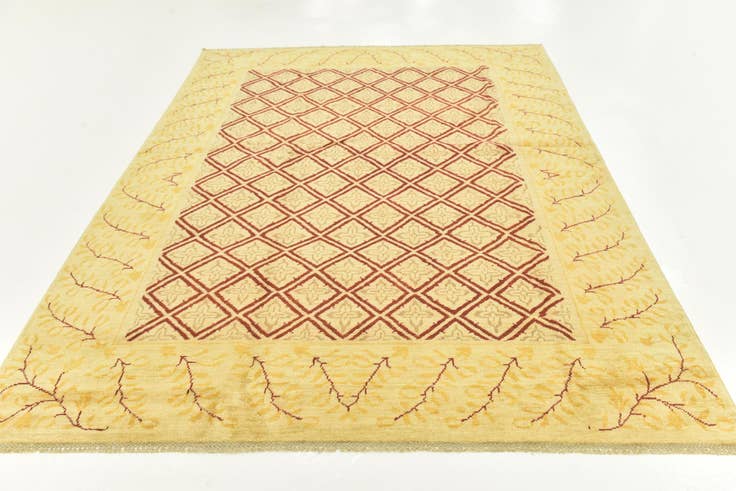 Detail image of 6' 5 x 8' 4 Hand Knotted Peshawar Ziegler Rug